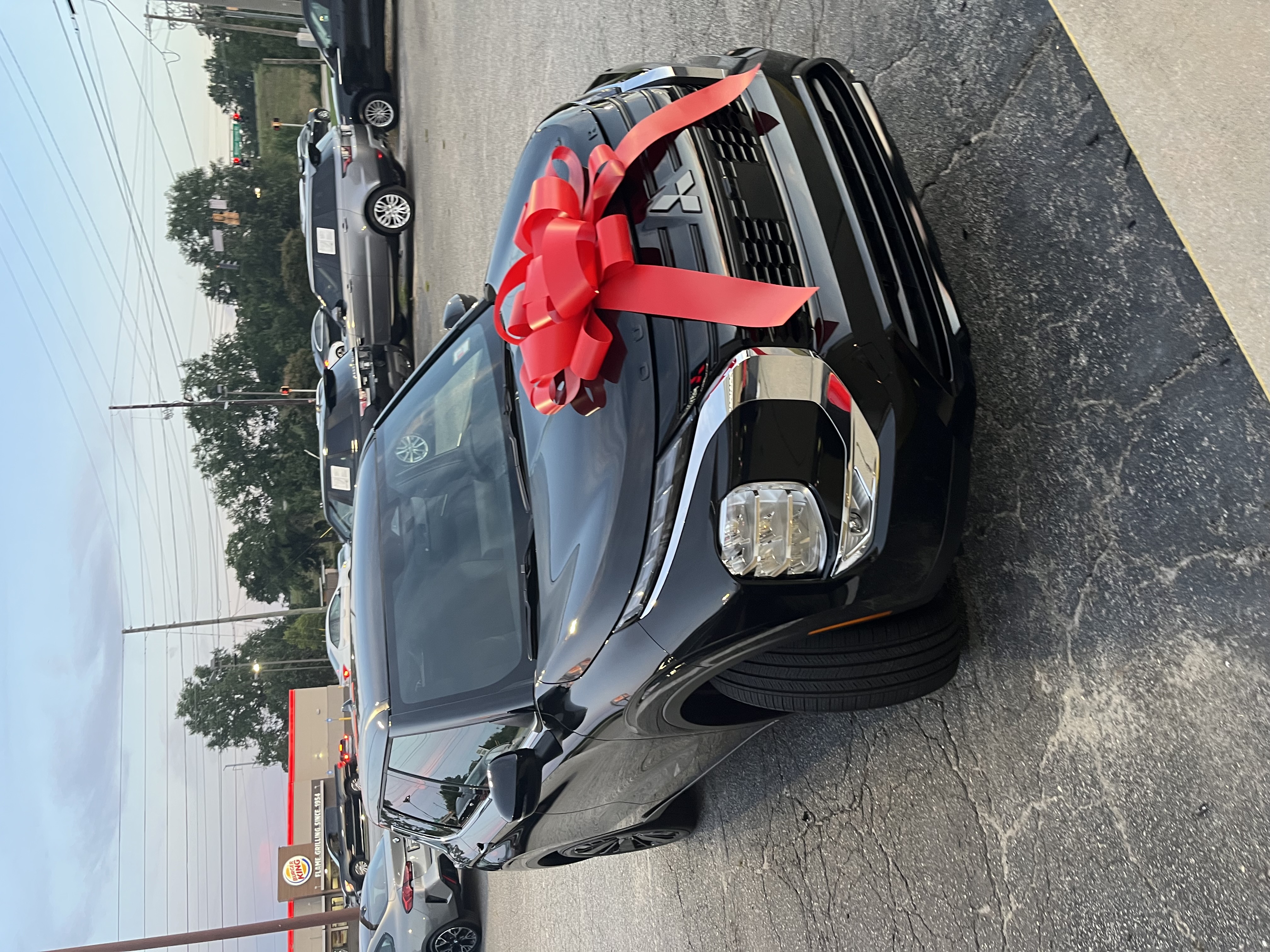 New car with a bow